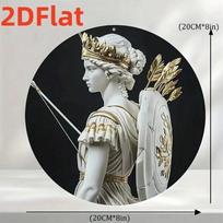 Retro Athena Goddess Metal Wall Art Aluminum Plaque Home Decor Garden Bar Cafe 20x20