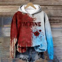 Spring Autumn Europe and America Fashion Kids Hoodie Bloody Graphic 3D Print Boys Hoodies Casual Sweatshirt Girl Top Clothing 100