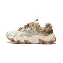Li Ning Cat Paw Lite 2 Slip Resistant Abrasion Resistant Low top Chunky Sneakers Women's Beige AGCU176-7 35.5 beige