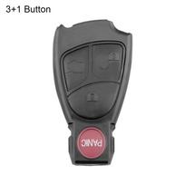 Juodas nuotolinio valdymo pultelio korpusas, raktų dėklas, dangtelis Mercedes Benz C B E klasėms W203 W211 W204 YU BN CLS CLK 3+1 Button