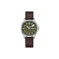 Hamilton Automatic Mechanical Movement Khaki Pilot Dual Date Watch Men watches Green Steel Leather H64635560 Regular Watch Box