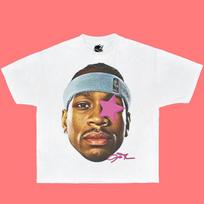 Allen Iverson AI Pink Star Boxy Unisex T-Shirt Graphic Tee M