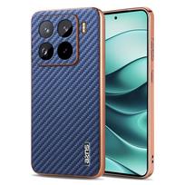 For Xiaomi Mi 15T Pro Case Luxury PU Plating carbon fiber Protective Back Cover Case For Xiaomi Mi 15T 14T Pro 15Pro Phone Shell xiaomi 15T Pro mėlyna