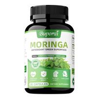 Buporai Moringa lapų maistingųjų kapsulių, kurių sudėtyje yra natūralaus moringos lapų ekstrakto, kasdieniam maistinių medžiagų papildymui 120*1 black