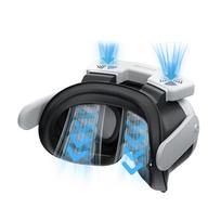 Face Cover Pad with Cooling Fan 3 Speeds Facial Interface with Cooling Fan with PU Face Cushion Pad for Meta Quest 3 Accessories Cooling Fan