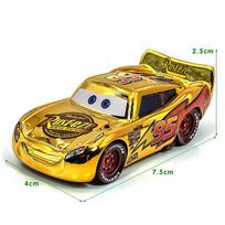 Pixar Cars Lightning McQueen Gold Silver McQueen Cruz Black Mater Carla Veloso metal die casting toy car children gift yellow