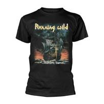 Running Wild 'Po Jolly Roger albumo' marškinėliai - NAUJAS Unisex marškinėlis L black