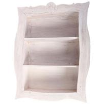 Wooden Shelf Cabinet Bleached in Rustic Style
