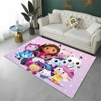Cartoon Gabby Dollhouse Girl Carpet Rug for Playroom Bedroom Living Room Sofa Home Decor,kid Area Rug Non-slip Floor Mat Gift 40X60CM