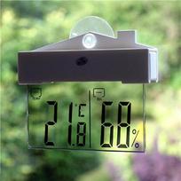 Digital Window Temperature and Humidity Meter Indoor Outdoor Thermometer with Suction Cup Household