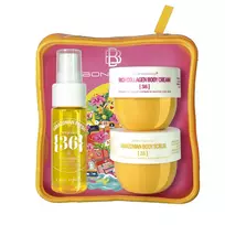 Set Bongamo: Amazonian Fresh 36, Refreshing, Body Spray, Floral, 30 ml + Amazonian Fresh 25, Smoothing, Body Scrub, 50 ml + Rich Collagen, Nourishing, Body Cream, Body, 50 ml