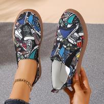 Women Sneakers Large Size Casual Slip-On Sneakers Women Fashion Round Toe Flat Colorful Women Shoes Spring Summer New Loafers 36
