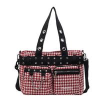 American Retro Plaid Large-Capacity Unisex Tote & Crossbody Bag One size