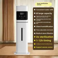 New 8L Household Humidifier Floor-to-ceiling Large-capacity Ultrasonic UV Purification Air Humidifier European regulations-english version