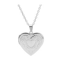 Yousheng Heart Photo Locket Pendant Necklace Photo Frame Promise Love Keepsake Necklace Polished Alloy Adjustable Length Retro Style Valentines Day 1 white