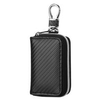 Safe PU Zipper Bag RFID Blocking Bag Signal Blocker Case Car Key Signal Shielding Faraday Cage
