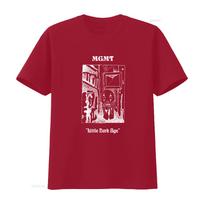 MGMT Band Little Dark Age Album Cover Art T shirt Merch for Fans vintage Washed Top For Everyday Wear Comfortable Slightly S