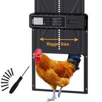 Large Auto Chicken Coop Door with LCD Timer Powered by 3 AA Batteries (Batteries Not Included) Coop Upgrade