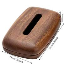 1Pc New Wooden Tissue Box Cover Simple Large Capacity Tissue Box Holder Elegant Napkin Dispenser Living Room