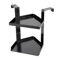Cubicle Corner Shelf Organizer Stand with Hooks Adjustable Height 2-Layer Metal Shelf Office Corner Bookshelf S