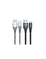 Duomenų kabelis REMAX RC-152m 2.4A USB-A į Micro USB, 1m, su LED apšvietimu