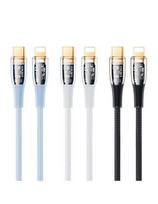 Greito įkrovimo kabelis REMAX RC-C061 20W PD permatomas USB-C į Lightning