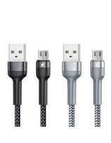 REMAX Jany serijos aliuminio lydinio pintas 2.4A duomenų perdavimo kabelis RC-124m (USB - Micro)