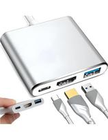 USB-C 3-in-1 adapteris: 4K HDMI + USB 3.0 + 100W PD