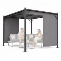MultiGarden sodo pergola 3x4 m su plieniniu rėmu, pilka