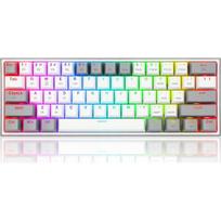 Redragon K616 Fizz PRO balta/ pilka, raudonas jungiklis
