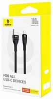Laidas Baseus P10311804111-00, USB Type C/USB Type A, 100 cm, juoda sp., 100 W
