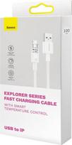 Laidas Baseus Explorer CATS010102, Lightning/USB Type A, 200 cm, balta sp., 12 W