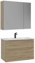 Vonios kambario baldų komplektas Kalune Design Messina 85 v2-419, ąžuolo medienos imitacija sp., 45 cm x 85 cm x 55 cm
