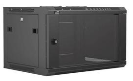 CAYMON 19" 6 vienetų rack spintelė - 450 mm (gylis), nuimama galinė panelė, juoda