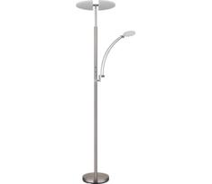 Globo 58909N - reguliuojama LED grindų lempa TIRANA 40W/230V + 5,5W matinis chromas