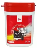 Valiklis Servetėlės ekranų valymui College, LCD/LED/Plasma, 100 drėgnų servetėlių plastikinėje dėžutėje