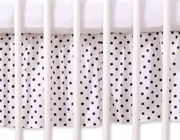 Lovytės sijonas Hanging Hearts, baltas su juodais taškais