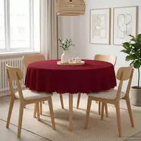 Stalo skraistė Apvali Vyno raudona Ø 140 cm