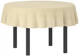 Stalo skraistė 5 vnt. Apvali Kreminė balta Ø 140 cm