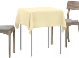 Stalo skraistė 5 vnt. Kreminė balta 140 x 140 cm Poliesteris