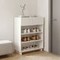 Batų spintelė 73 x 38 x 87,5 cm Apdirbta mediena Balta