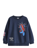 Lindex - Spider-Man Sweatshirt With Brushed Inside - Megztinis - Tamsiai mėlyna