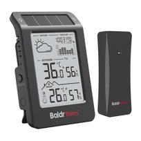 BALDRTHERM B0596WT2H2P-V1 Solar-Powered Weather Station (Black), Stacja pogodowa BALDRTHERM B0596WT2H2P-V1 zasilana energią słoneczną (Czarny)