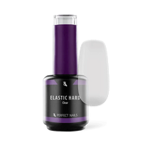 PERFECT NAILS Elastic Hard guminis bazės pagrindas CLEAR, 15 ml.