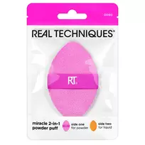Real Techniques - Miracle Powder Puff - Dvipusė Kempinė Makiažo Pagrindui ir Pudrai - 1vnt.