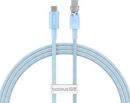 Laidas Baseus Explorer, 2 x USB Type C, 100 cm, žydra sp., 100 W