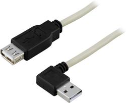Laidas Deltaco Extender USB2-102A USB Type-A Male (vyriška), USB Type A Male (vyriška), 0.2 m, juoda sp.