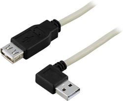 Laidas Deltaco Extender USB2-102A USB Type-A Male (vyriška), USB Type A Male (vyriška), 0.2 m, juoda sp.