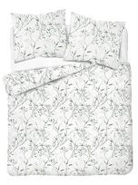 Patalynė, satinas 200x220 5992b balti lapai