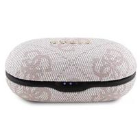 Belaidės ausinės Guess GUTWSP4EGP TWS Bluetooth + ENC Dock Rožinės